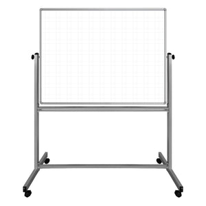 48 X 36 Mobile Magnetic Double-Sided Ghost Grid Whiteboard