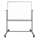 48 X 36 Mobile Magnetic Double-Sided Ghost Grid Whiteboard