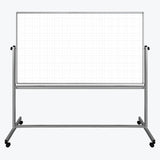 72 x 40 Mobile Magnetic DoubleSided Ghost Grid Whiteboard