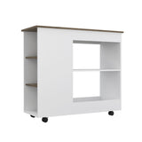 Nigella Kitchen Cart -Kitchen -White / Dark Brown