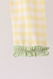 Green Princess Frog Embroidery Ruffle Pants Set