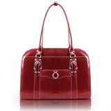 W Series | HILLSIDE | 14 Leather Ladies Laptop Briefcase Red