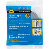 02279 M-D 1/2 W x 1/4 T x 17 L Gray Foam Closed Cell Weatherstrip Tape