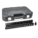 1/2'' Dr 6 Pt Metric, Standard/Deep Impact Socket Set, 39Pc