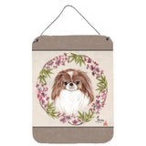 Caroline'S Treasures Mh1009Ds1216 Japanese Chin Wreath Of Flowers Wall Or Door Hanging Prints, 16 X 12, Multicolor