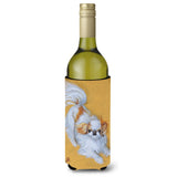 Japanese Chin Red White Play Wine Bottle Beverage Insulator Hugger Mh1033Literk