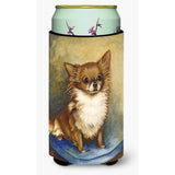 Chihuahua Long Hair Brown Tall Boy Beverage Insulator Hugger Mh1036Tbc