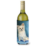 Jazz Chihuahua Long Hair Wine Bottle Beverage Insulator Hugger Mh1040Literk