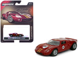 1965 Ford GT40 MK1 #25 Red Metallic with Gold Stripes Collection Series 1/64 Diecast Model Car by Majorette