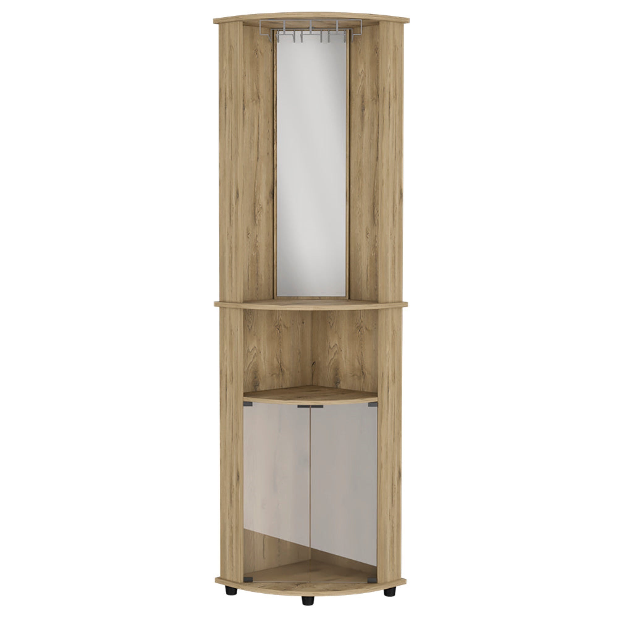 Chicago Corner Bar Cabinet -Living Room-Macadamia