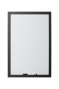 Magnetic Dry-Erase Board, Black Mdf Frame, 18 X 24