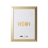 Magnetic Dry-Erase Quote Board, Dream Quote, Gold Metallic Frame, 18 X 24,