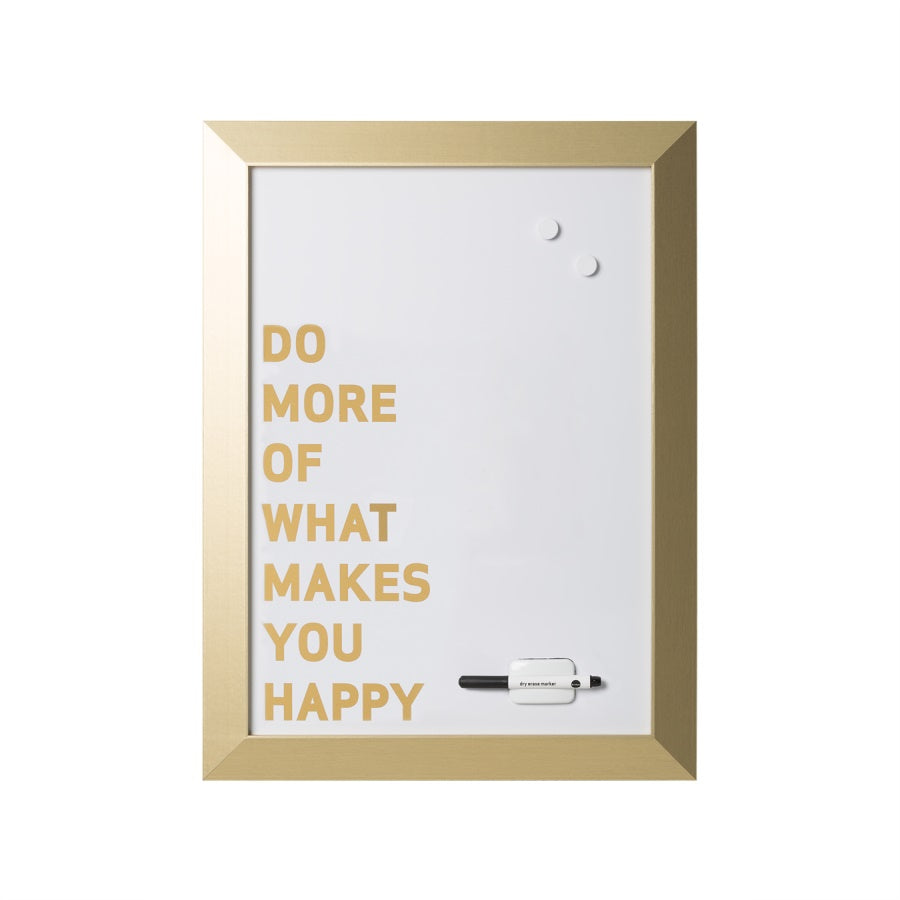 Magnetic Dry-Erase Quote Board, Do More... Quote, Gold Metallic Frame, 18 X 24,