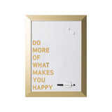 Magnetic Dry-Erase Quote Board, Do More... Quote, Gold Metallic Frame, 18 X 24,
