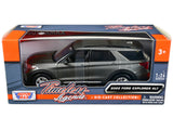 2022 Ford Explorer XLT Gray Metallic Timeless Legends Series 1/24 Diecast Model Car by Motormax