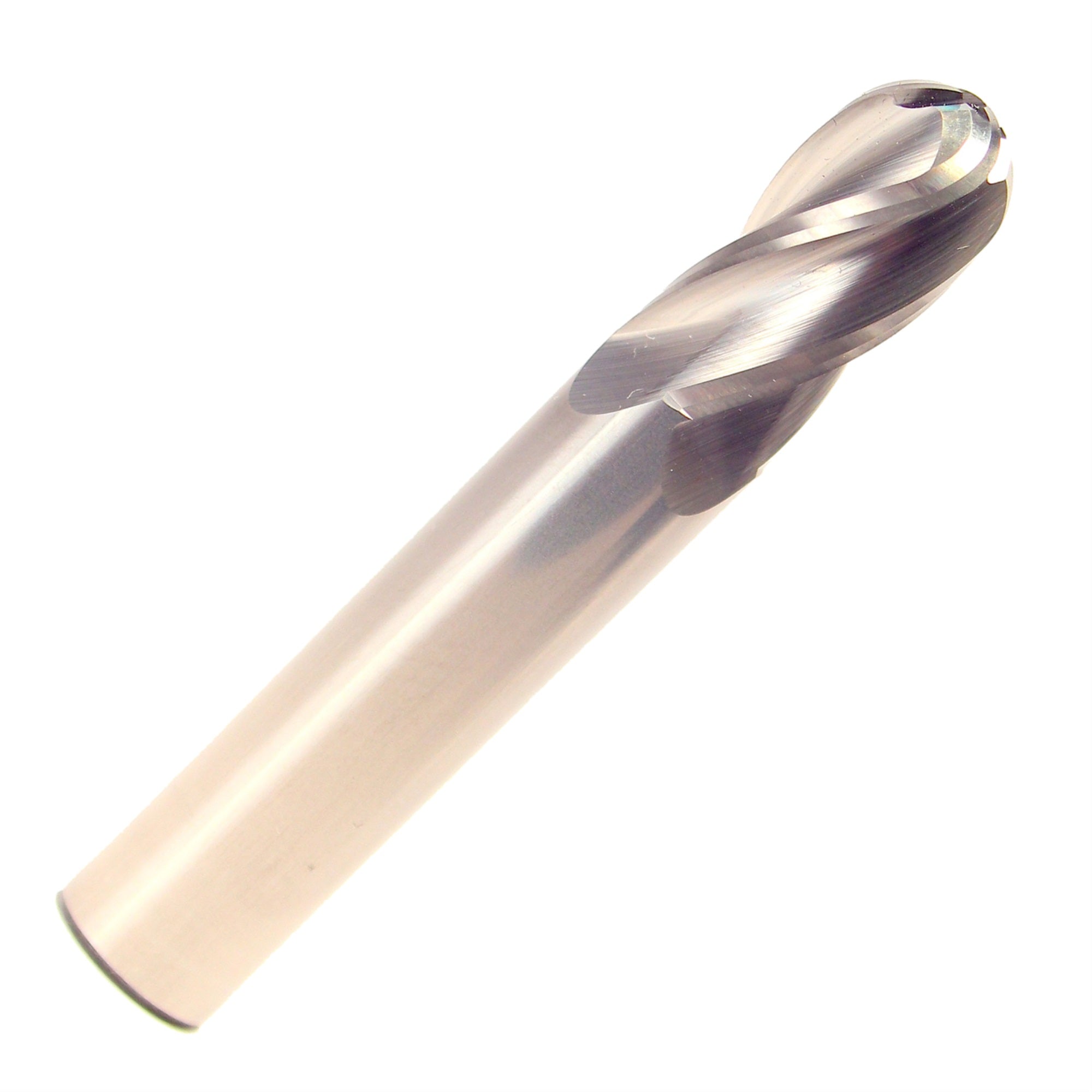 1/2'' Carbide 4 Flute Single End Ball End Mill, Drill America, Mmo1/2-4Fse-Bn