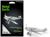 Model Kit Messerschmitt BF109 Fighter Aircraft German Luftwaffe (Moderate Difficulty) Steel Model by Metal Earth