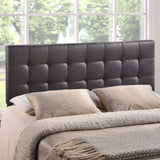 Lily Queen Upholstered Vinyl Headboard - Brown