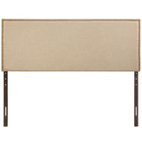 Region Queen Nailhead Upholstered Headboard - Cafe