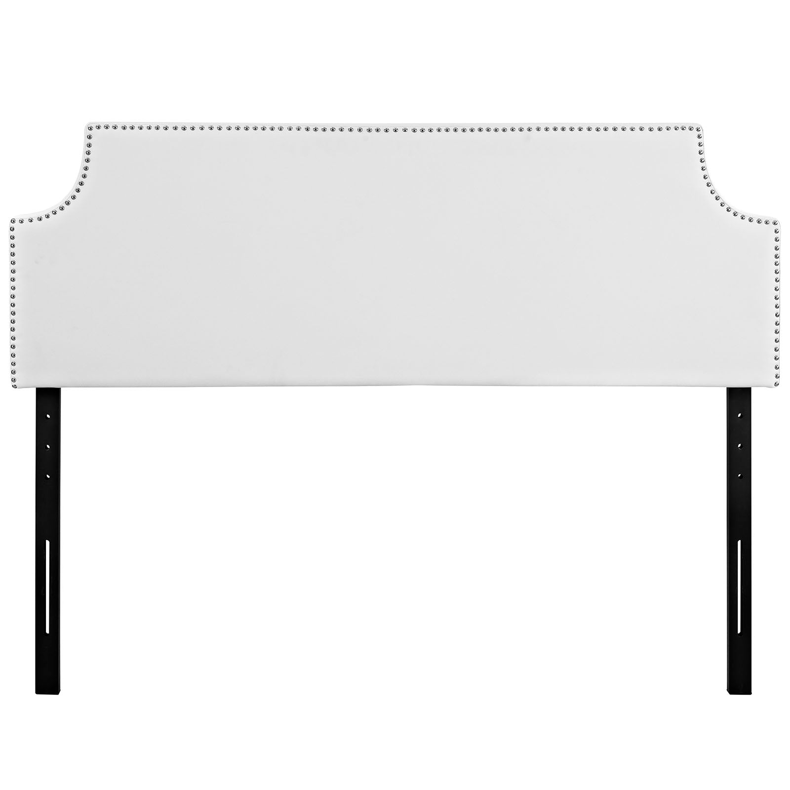 Laura Queen Upholstered Vinyl Headboard - White