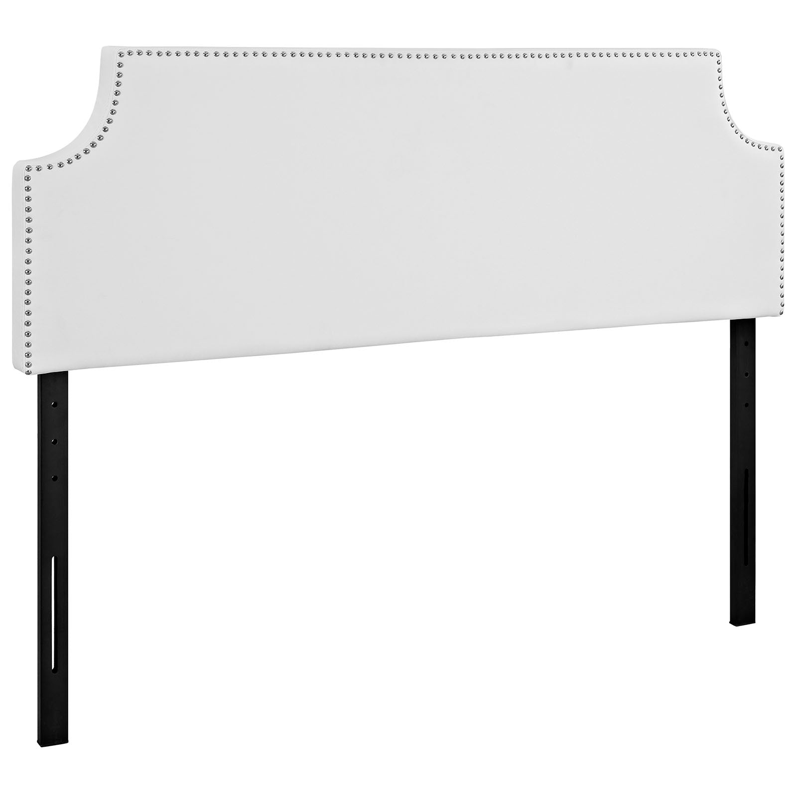 Laura Queen Upholstered Vinyl Headboard - White