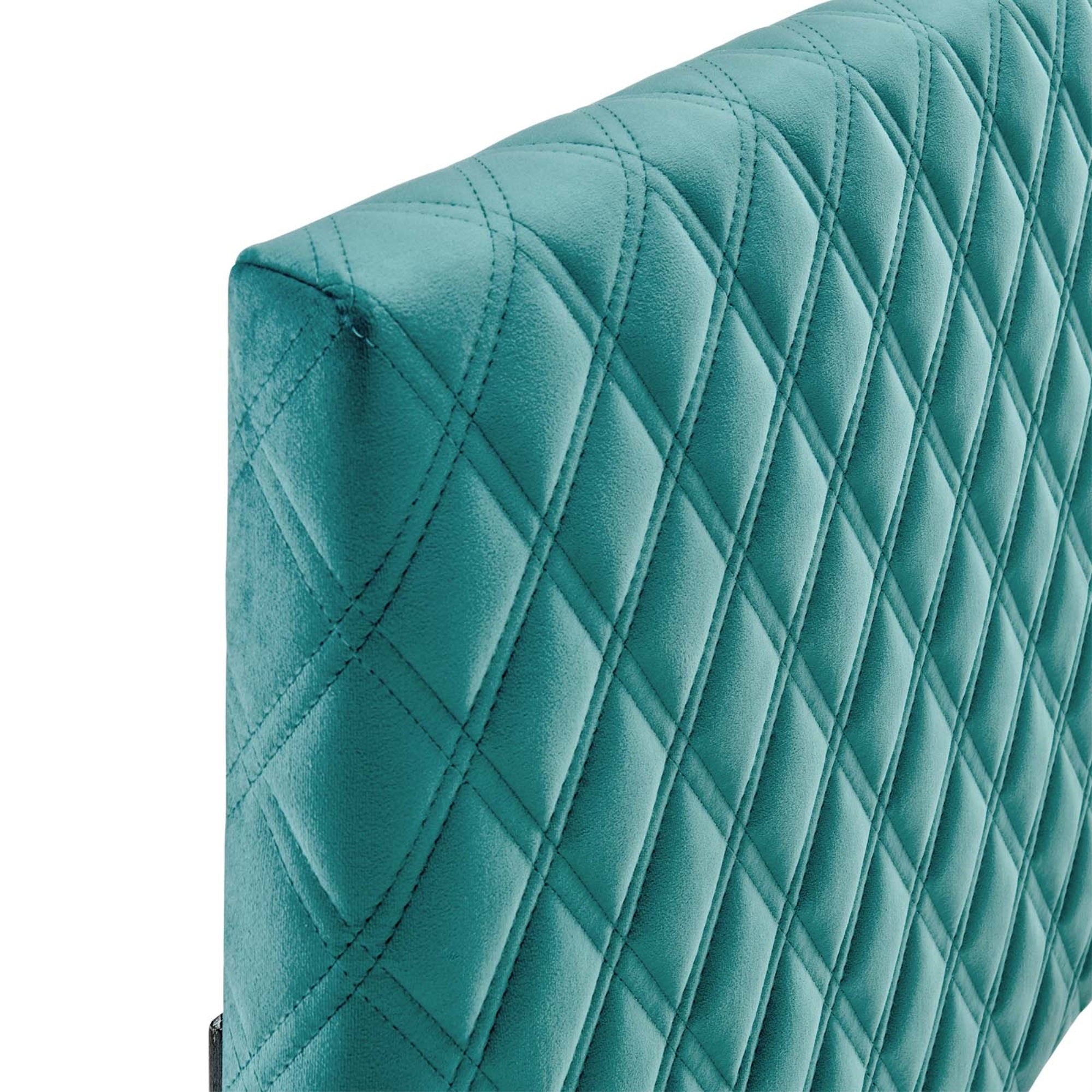 Angela Full/Queen Performance Velvet Headboard - Teal