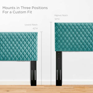 Angela Full/Queen Performance Velvet Headboard - Teal