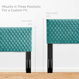 Angela Full/Queen Performance Velvet Headboard - Teal