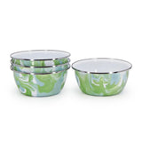 Golden Rabbit Enamelware Salad Bowls - Set of 4