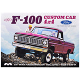Skill 3 Model Kit 1970 Ford F100 Custom Cab 4x4 Pickup Truck 1/25 Scale Model by Moebius