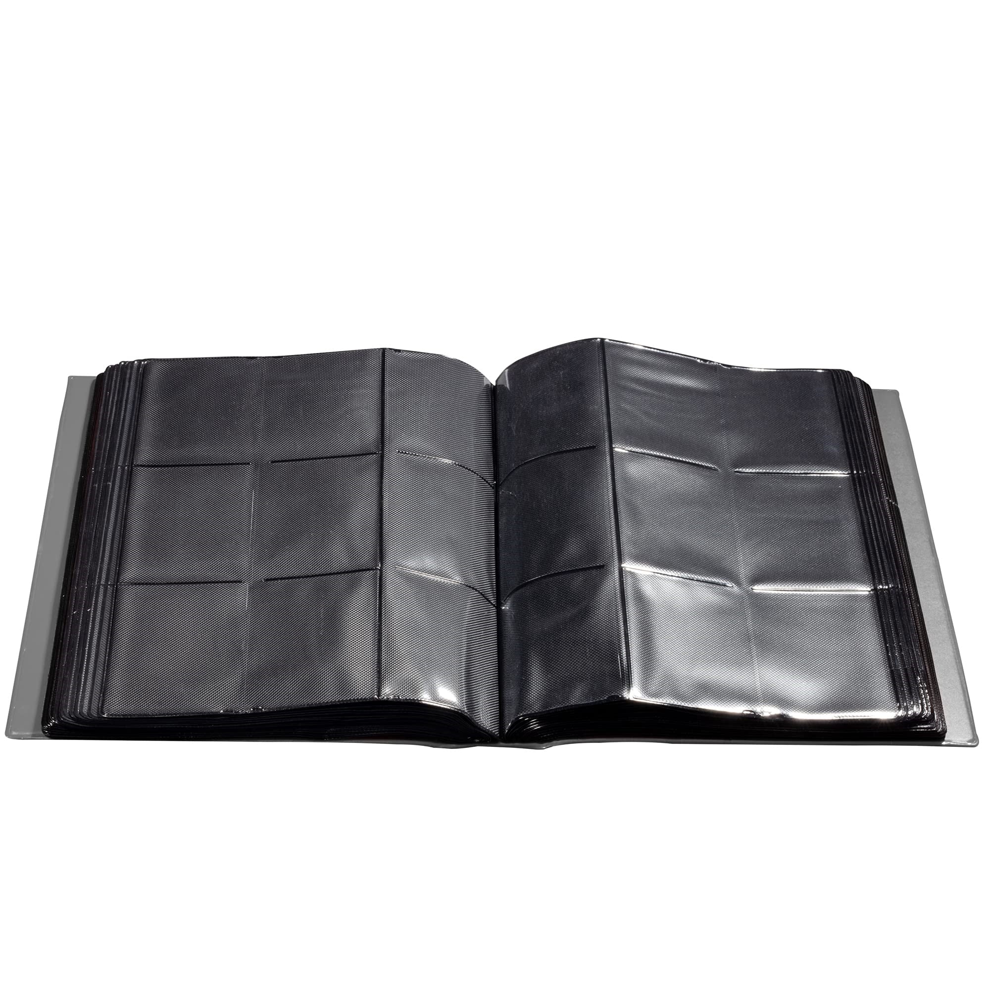 Monster Protectors Mega Gray Holofoil 9 Pocket Xl Binder With Hard Cover - Holds 720 Collectible Trading Cards - Compatible With