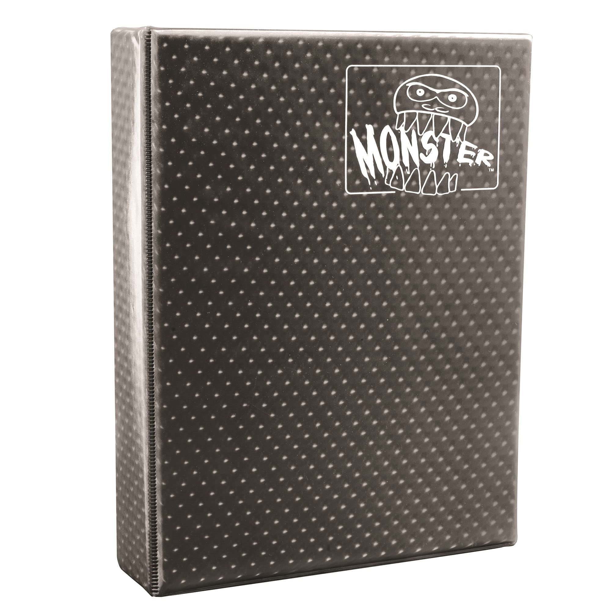 Monster Protectors Mega Gray Holofoil 9 Pocket Xl Binder With Hard Cover - Holds 720 Collectible Trading Cards - Compatible With