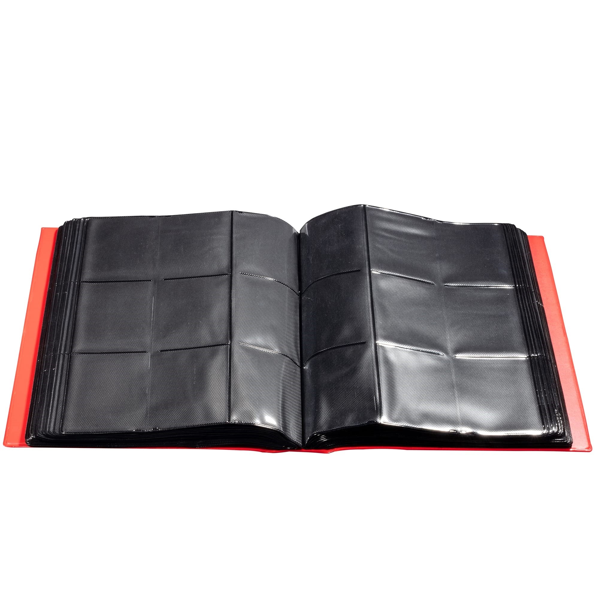 Monster Protectors Mega Red Holofoil 9 Pocket Xl Binder With Hard Cover - Holds 720 Collectible Trading Cards - Compatible With