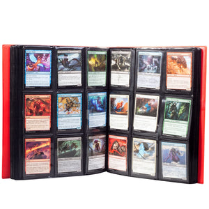 Monster Protectors Mega Red Holofoil 9 Pocket Xl Binder With Hard Cover - Holds 720 Collectible Trading Cards - Compatible With