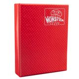 Monster Protectors Mega Red Holofoil 9 Pocket Xl Binder With Hard Cover - Holds 720 Collectible Trading Cards - Compatible With