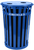 Mr36-Ftr-Bl-Vv Ergode Oakley Recycling Container - Ideal For High Traffic Areas, Single Stream Recycling, Durable Steel Construc
