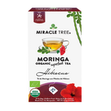 Organic Moringa Tea - Hibiscus - Caffeine-Free Herbal Tea