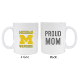Michigan Wolverines Proud Mom White Ceramic Coffee Mug