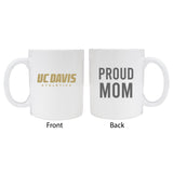 Uc Davis Aggies Proud Mom White Ceramic Coffee Mug