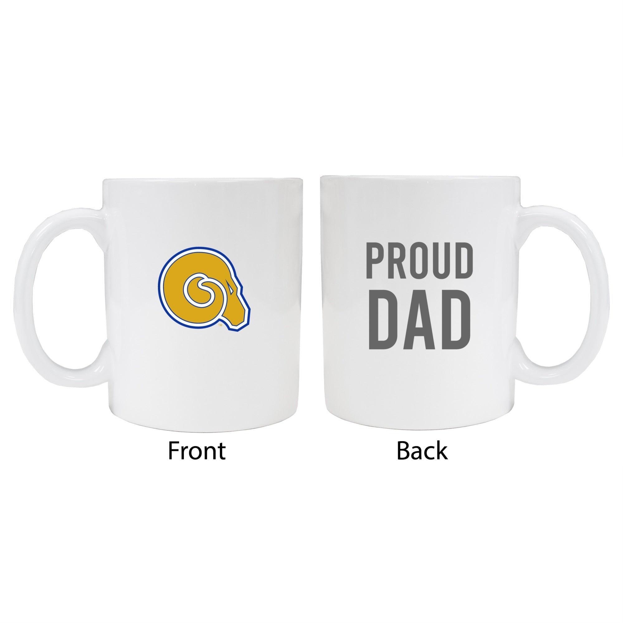 Albany State Universityproud Dad White Ceramic Coffee Mug 2-Pack