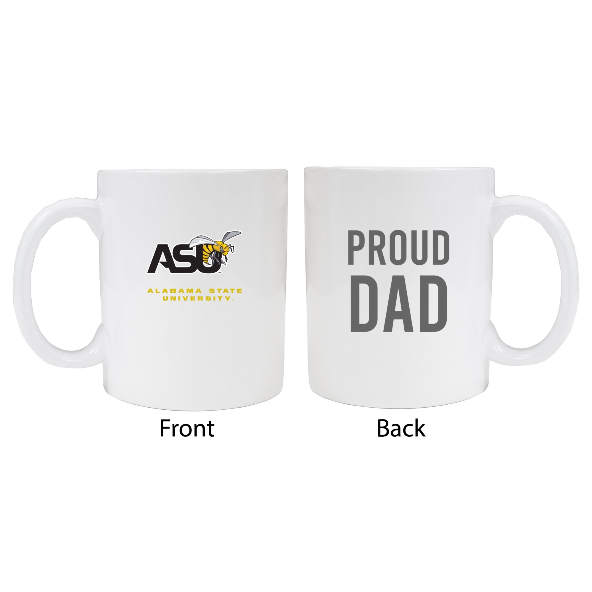 Alabama State Universityproud Dad White Ceramic Coffee Mug 2-Pack
