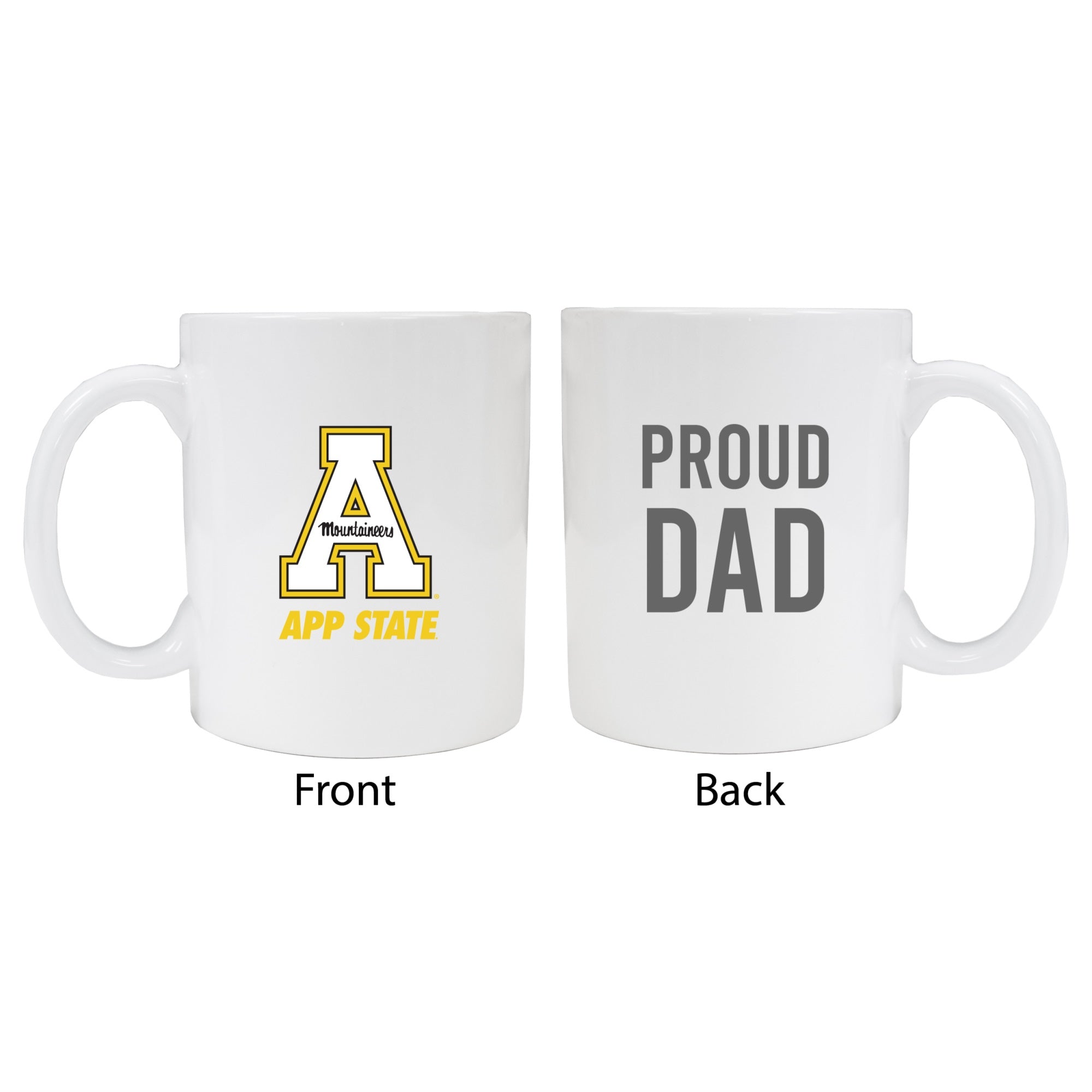 Appalachian Stateproud Dad White Ceramic Coffee Mug 2-Pack