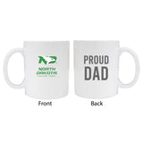 North Dakota Fighting Hawksproud Dad White Ceramic Coffee Mug 2-Pack