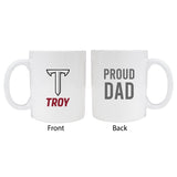 Troy Universityproud Dad White Ceramic Coffee Mug 2-Pack