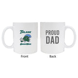 Tulane University Green Waveproud Dad White Ceramic Coffee Mug 2-Pack