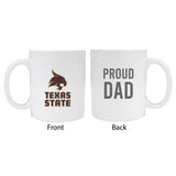 Texas State Bobcatsproud Dad White Ceramic Coffee Mug 2-Pack