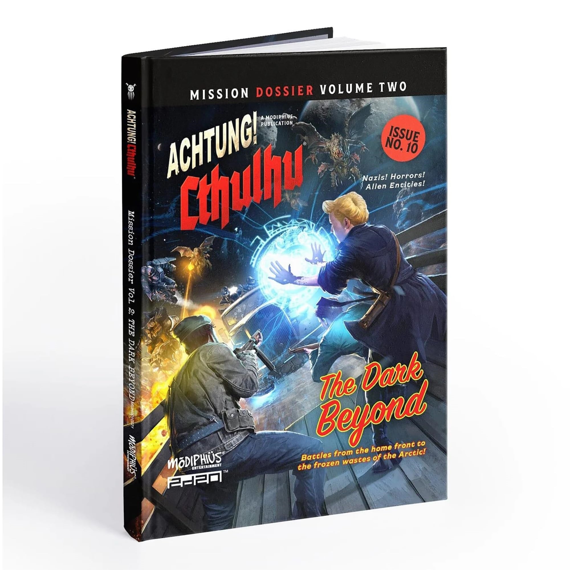 Modiphius Entertainment: Achtung! Cthulhu 2D20: Mission Dossier 2 - The Dark Beyond - Expansion Hardcover Rpg Book