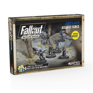 Modiphius Entertainment Ltd Fallout Wasteland Warfare: Enclave-Assault Force - 6 Miniatures, 32Mm Unpainted Quality Resin Figure