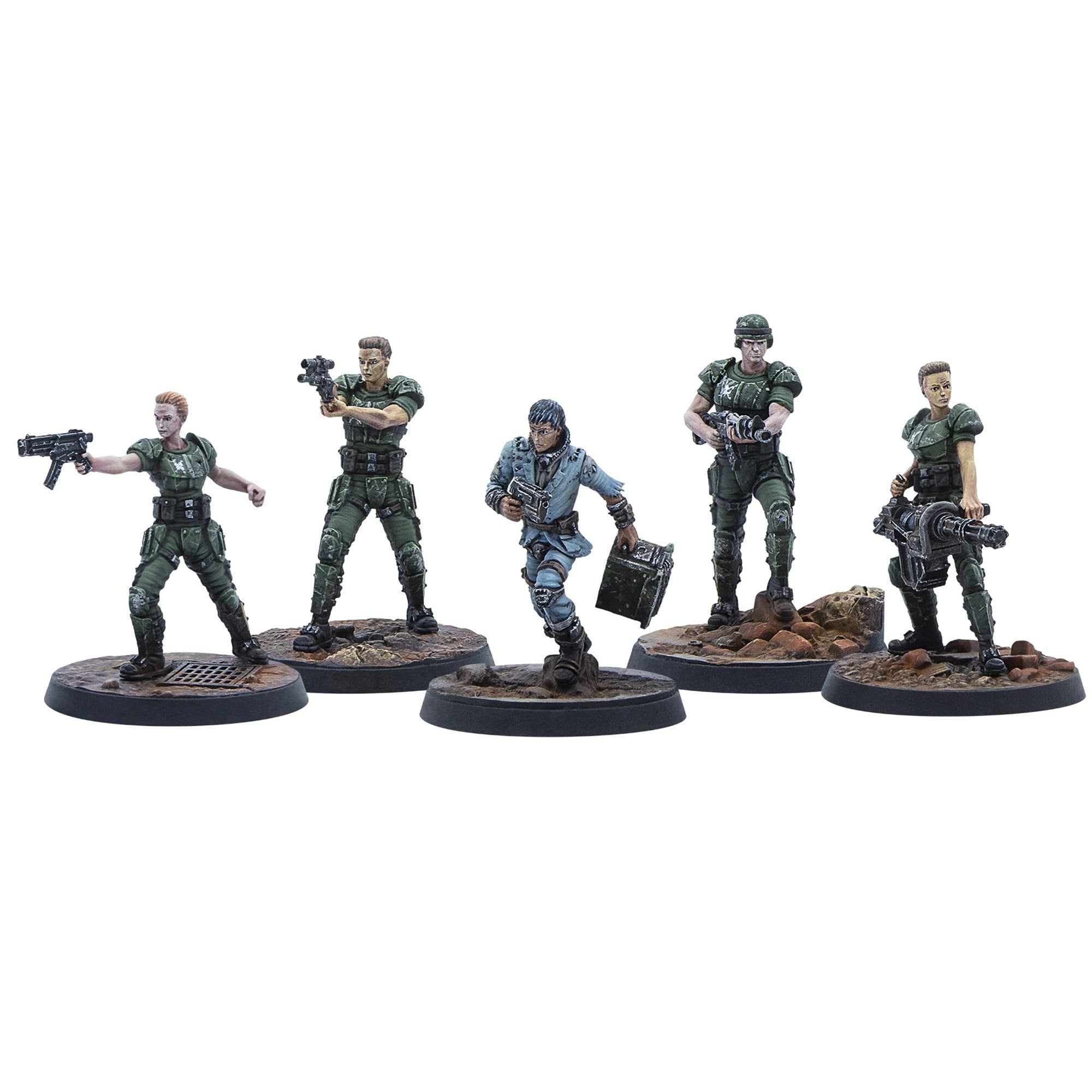 Modiphius Fallout Wasteland Warfare: Survivors: Reilly'S Rangers - 5 Miniatures, 32Mm Unpainted Resin Figures, Capital Wave Rpg