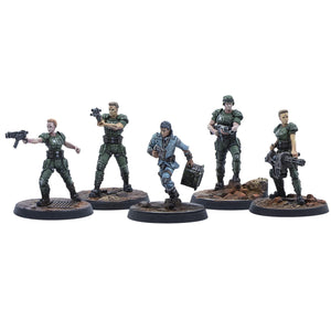 Modiphius Fallout Wasteland Warfare: Survivors: Reilly'S Rangers - 5 Miniatures, 32Mm Unpainted Resin Figures, Capital Wave Rpg